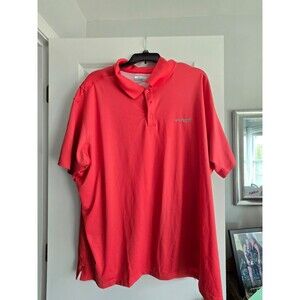 Columbia Men's Red Short Sleeve Collared Logo Polo T-Shirt Size 4X w/vents